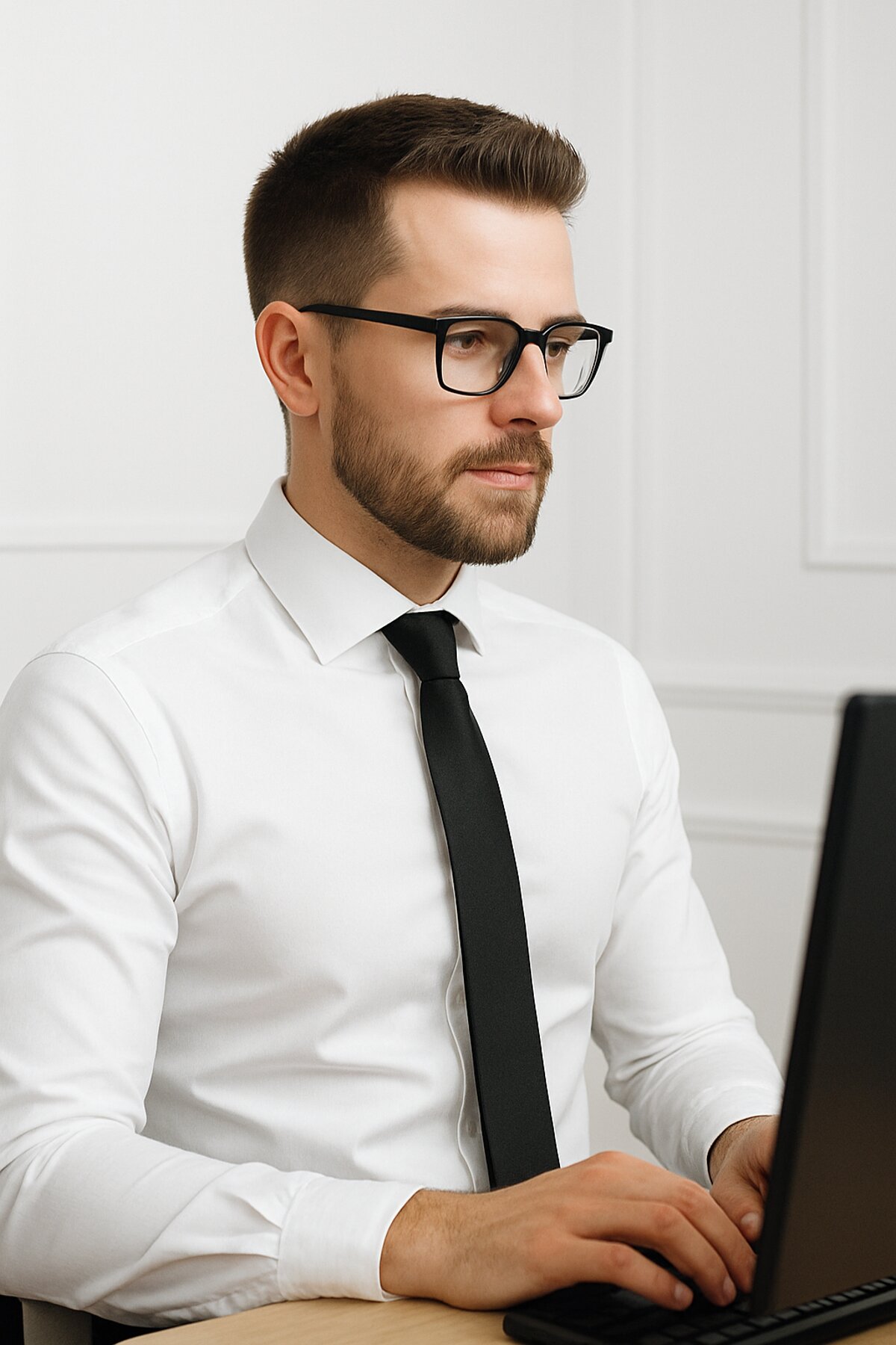 Jeune développeur de SIXOFT concentré sur son travail sur ordinateur portable